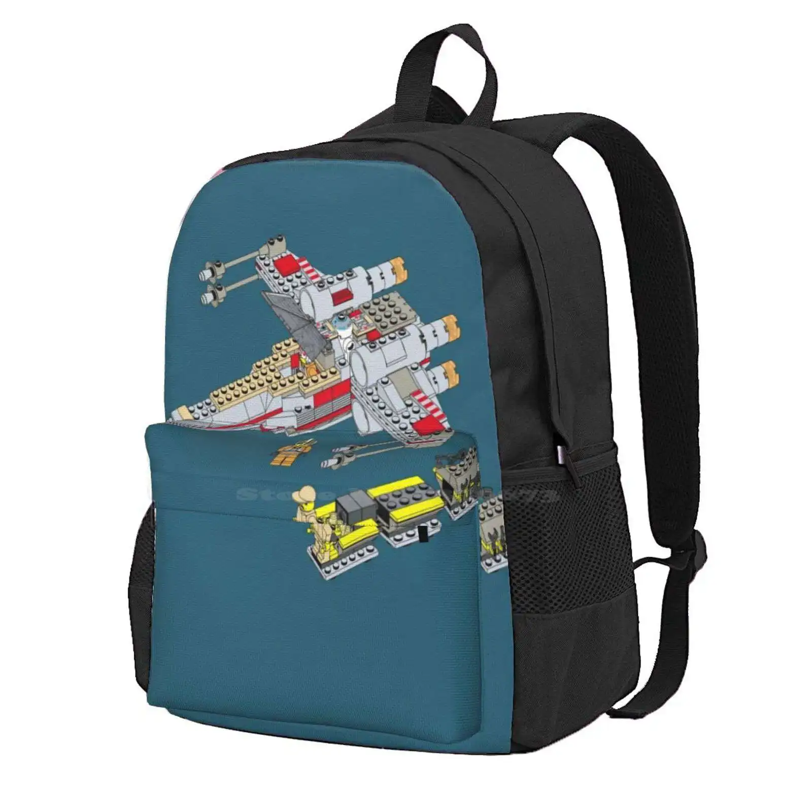 Star Fighter Classic Hot Sale Schoolbag Backpack Fashion Bags Interlocking Building Blocks 90S Sci Fi Toy Tcs