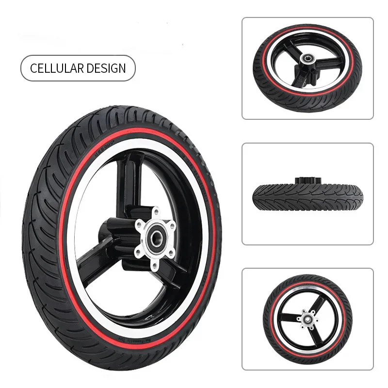 8.5 Inch Cellular Desing Front Wheel Electric Scooter Tire Hub Wear-resistant  Anti-skid and Shock Absorption for Kugoo M4