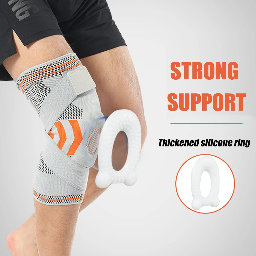 Knee Braces for Knee Pain Relif Men Women Knee Compression Sleeves with Side Stabilizers & Patella Silicone Pad for Knee Support