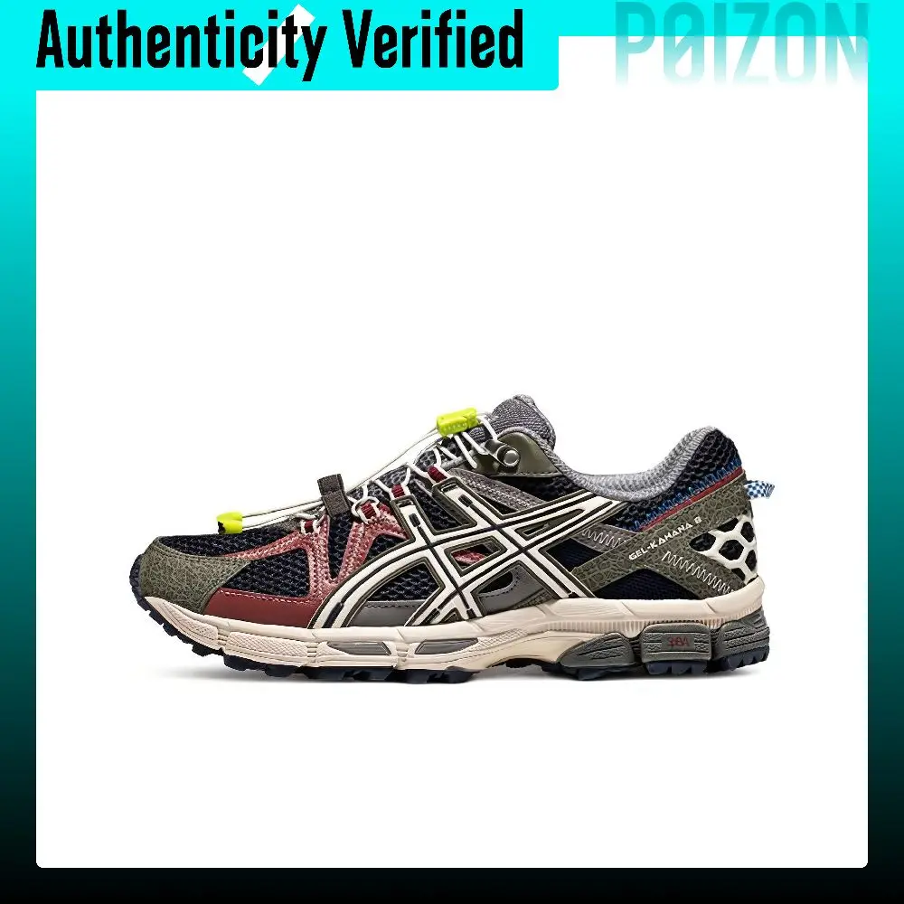 ASICS Gel Kahana 8 FL Textile, Synthetic Leather Abrasion Resistant Breathable Rebound Low top Casual Trail Running 1011B828-400