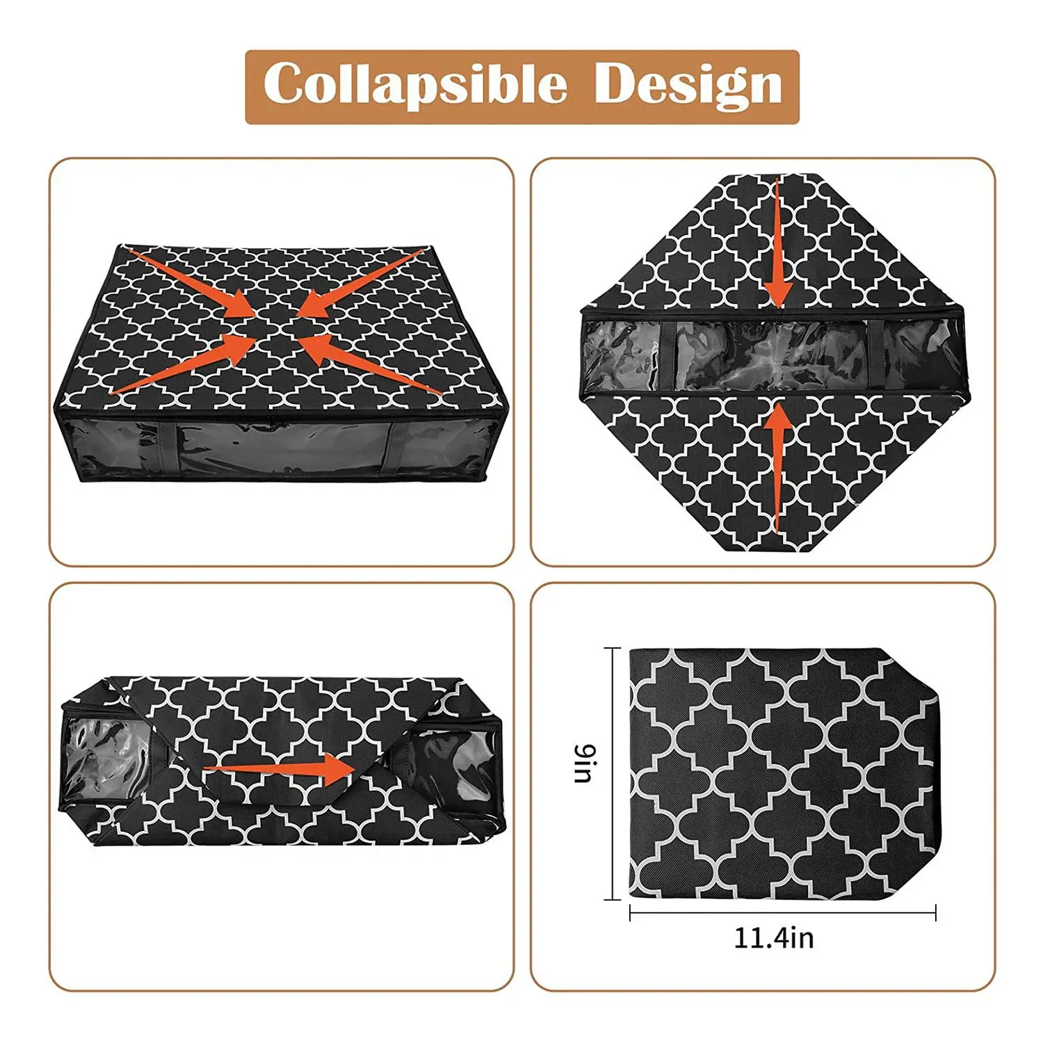 

A67K-Storage Bins, Under Bed Storage Containers, Foldable Clothes Storage Box, Storage Organizer, With Handles Clothing