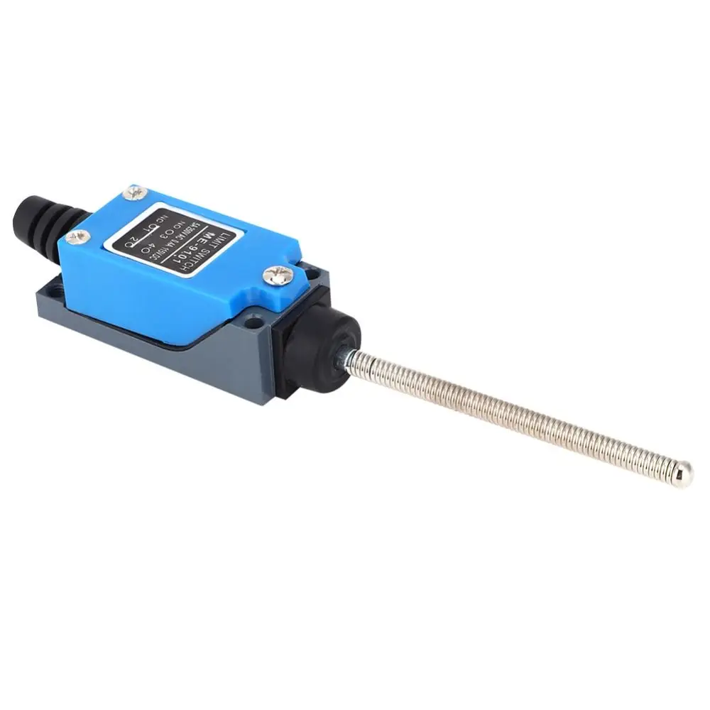 250VAC 50~60Hz ME-9101 Limit Switch 115VDC 1NO 1NC Micro Limit Switch Flexible Spring Rod Auto Reset Travel Switch