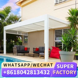 5x3 6x4 4x4 4x3 3x3m Pergola Electric Adjustable Blinds Aluminum Motorized Roofing pavilions outdoor bioclimatic Pergola