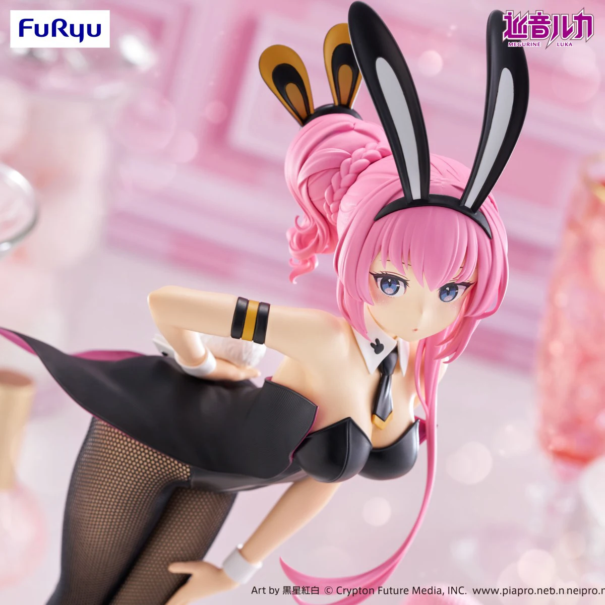 Original furyu bicute coelhos figura megurine luka genuíno anime figura pvc 28cm modelo colecionável boneca estatueta ornamento presente