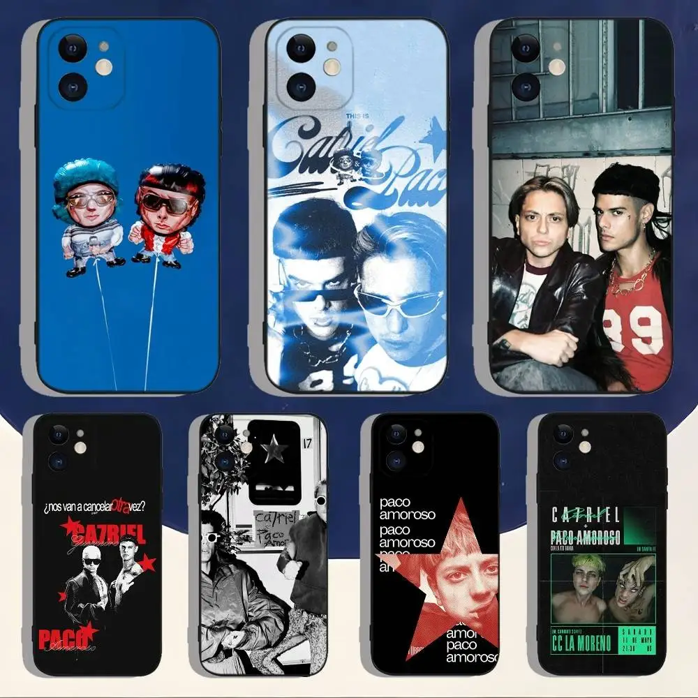 

Paco Amoroso Ca7riel Phone Case For iPhone 16,15,14,13,12,11,Pro,Max,Plus,X,XS,XR,SE,8,7,Mini,Soft Silicone Black Case