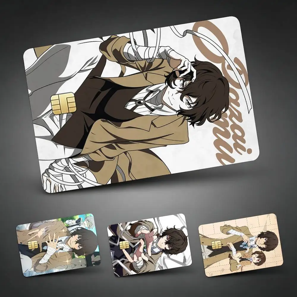 Anime O-Osamu D-Dazai Credit Card Skin Stickers For VISA Bank Bus Metro Access Card Protective Film Cover Sticker
