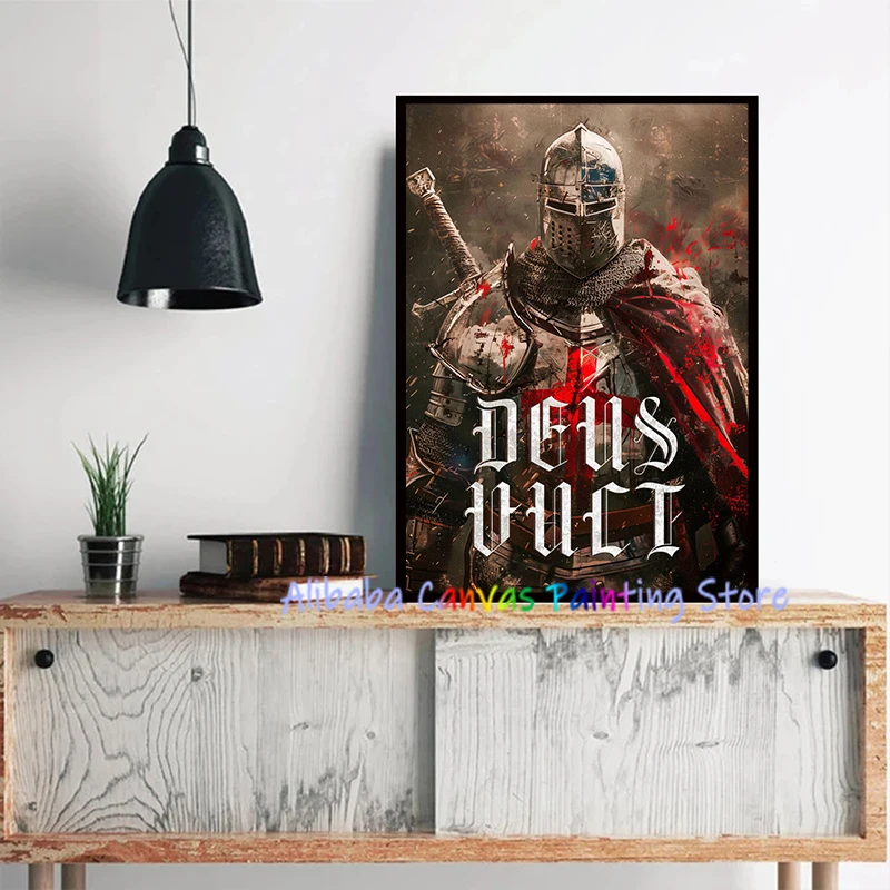 Knight Templar Warrior of Christ Poster Legacy of The Templars Wall Art Canvas Painting Modern Living Room Home Decor Gifts