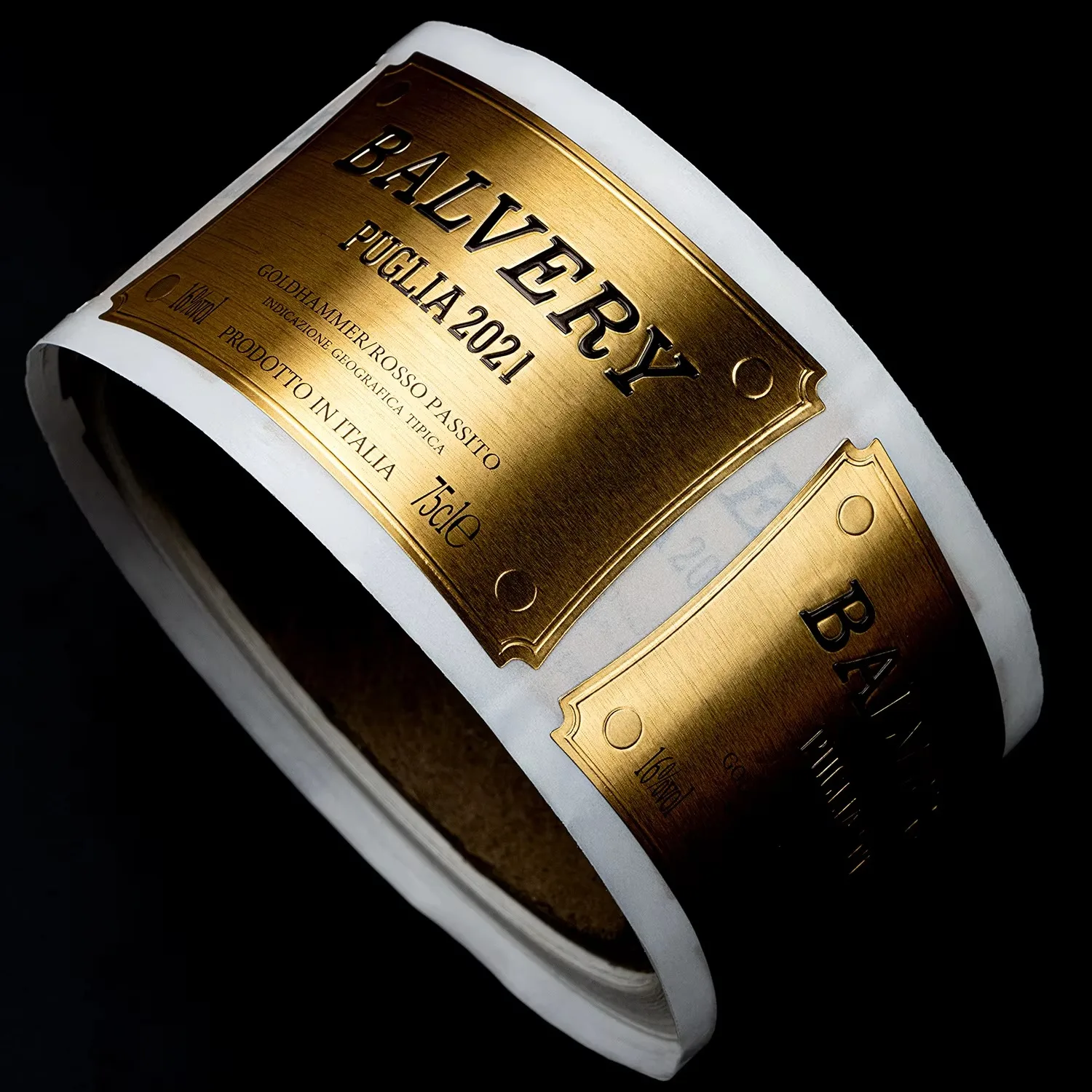 ملصقات ورقية معدنية منقوشة برقائق ذهبية | ملصقات مخصصة لزجاجات النبيذ والبيرة | ملصقات لاصقة للتغليف الراقية #2