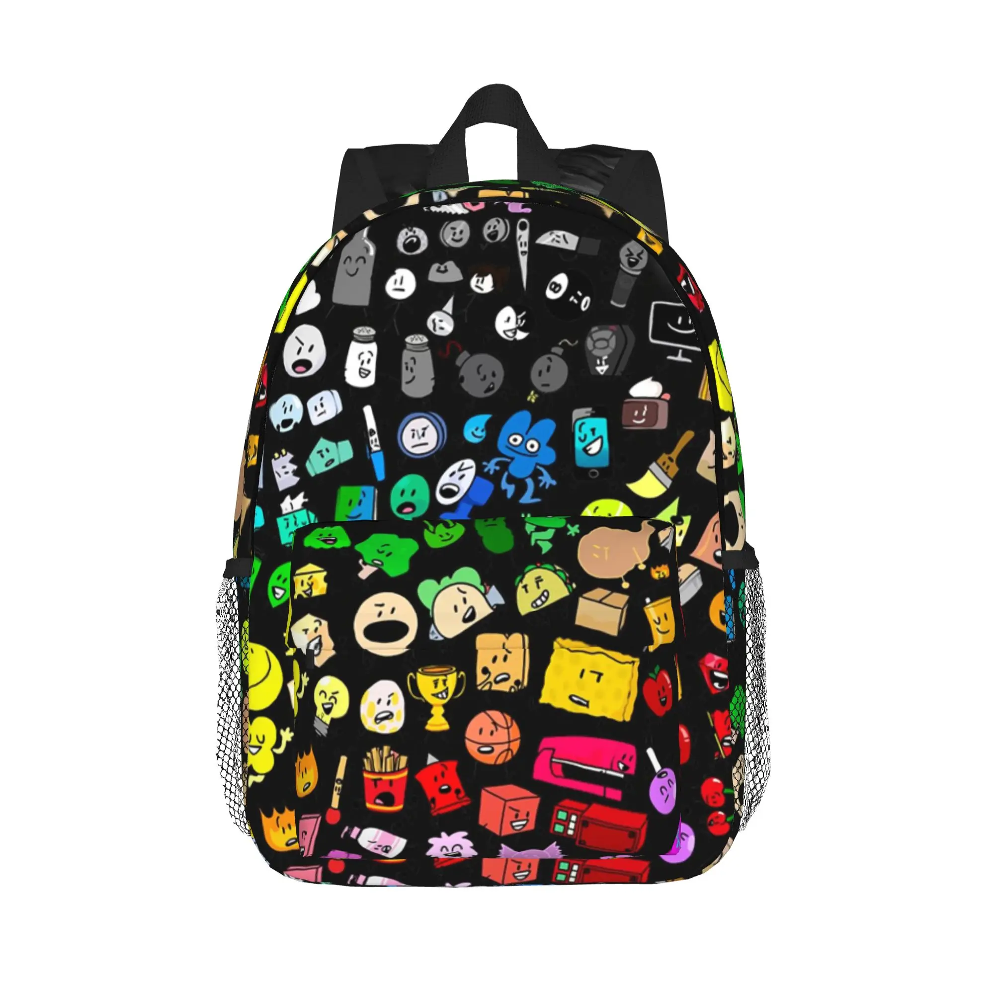 Classic BFDI Inanimate Insanity All Characters Transparent Backpack Hot Sale Daypack BookBag Shoulder Bags School Bag