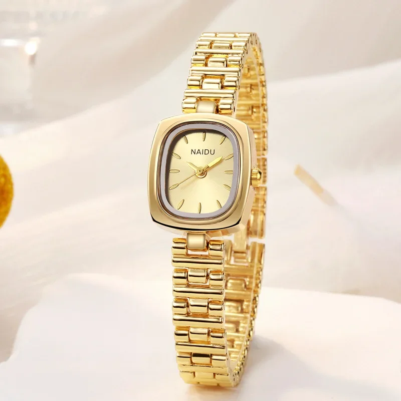 Luxury Gift Gold Watch for Women Stainless Steel Strap Quartz Wristwatches Fashion Brand Hot Sale Ladies Watches Dropshipping