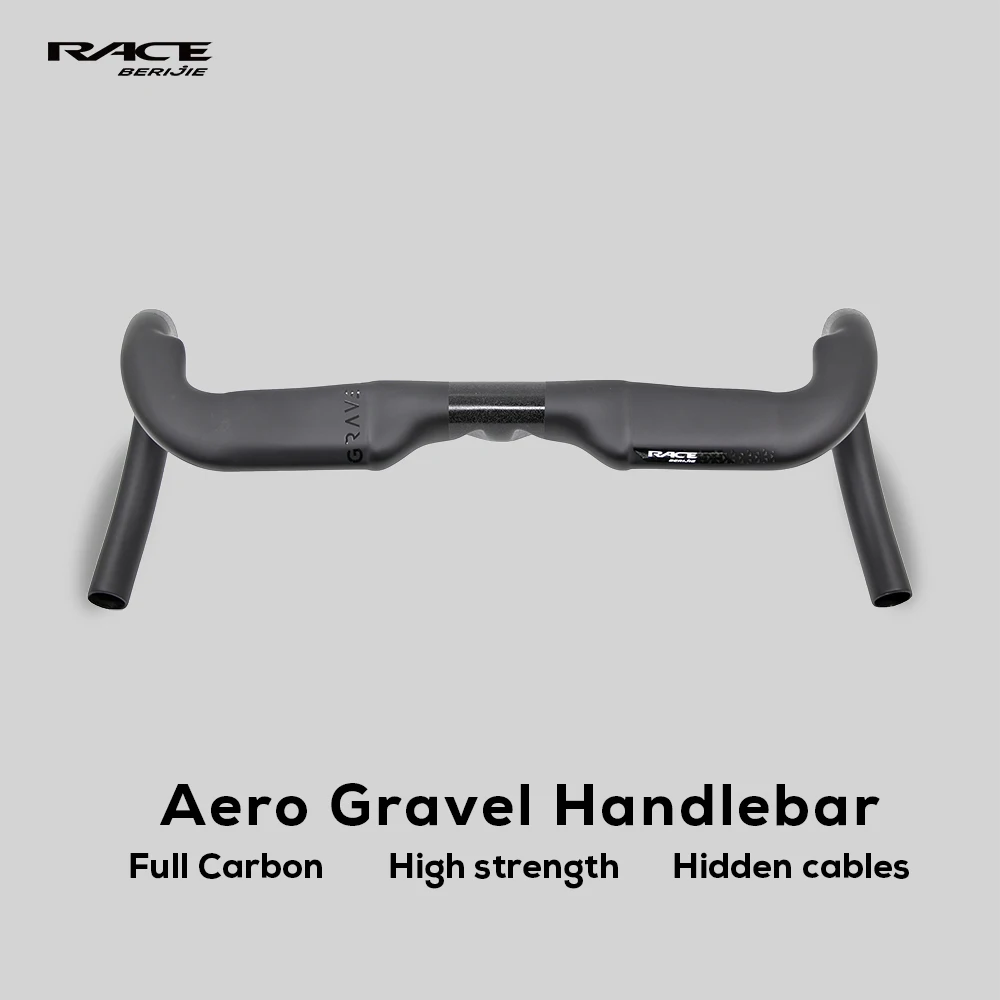 Vollcarbon-Rennradlenker, Aero Gravel Half Internal Routing Crossbar, Racing Bike Drop Bent Bar 340 mm/360 mm/380/400 mm