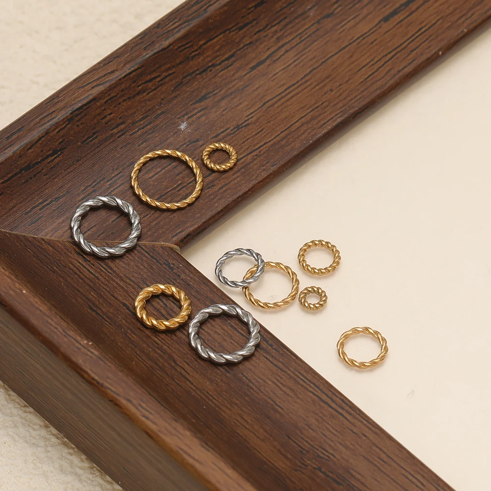 20-50 Stück Edelstahl-Drehringe, geschlossene Sprengringe für DIY-Schmuckherstellung, Halsketten- und Armbandzubehör – Detail 5