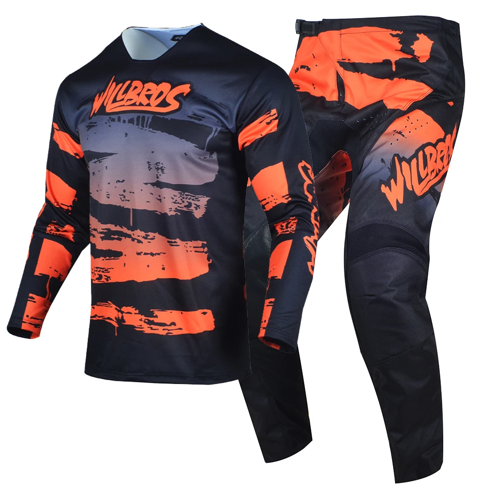 

Motocross Suit Racing Summer Trice Lux Gear Set Jersey Pants ATV UTV Downhill Bike Kits Cycling Offroad Orange Black Green Blue