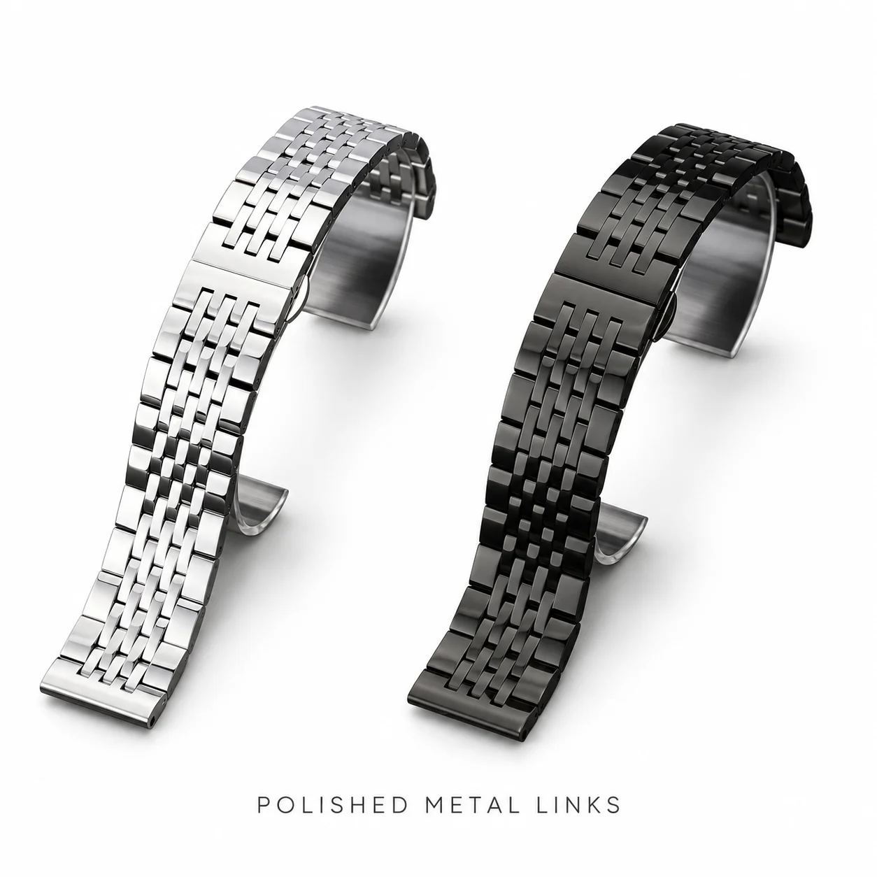 316L Solid Full Stainless Steel Watch Strap 12mm 16mm 18mm 20mm 21mm 22mm 24mm Butterfly Clasp Watch Band Bracelet Accessories