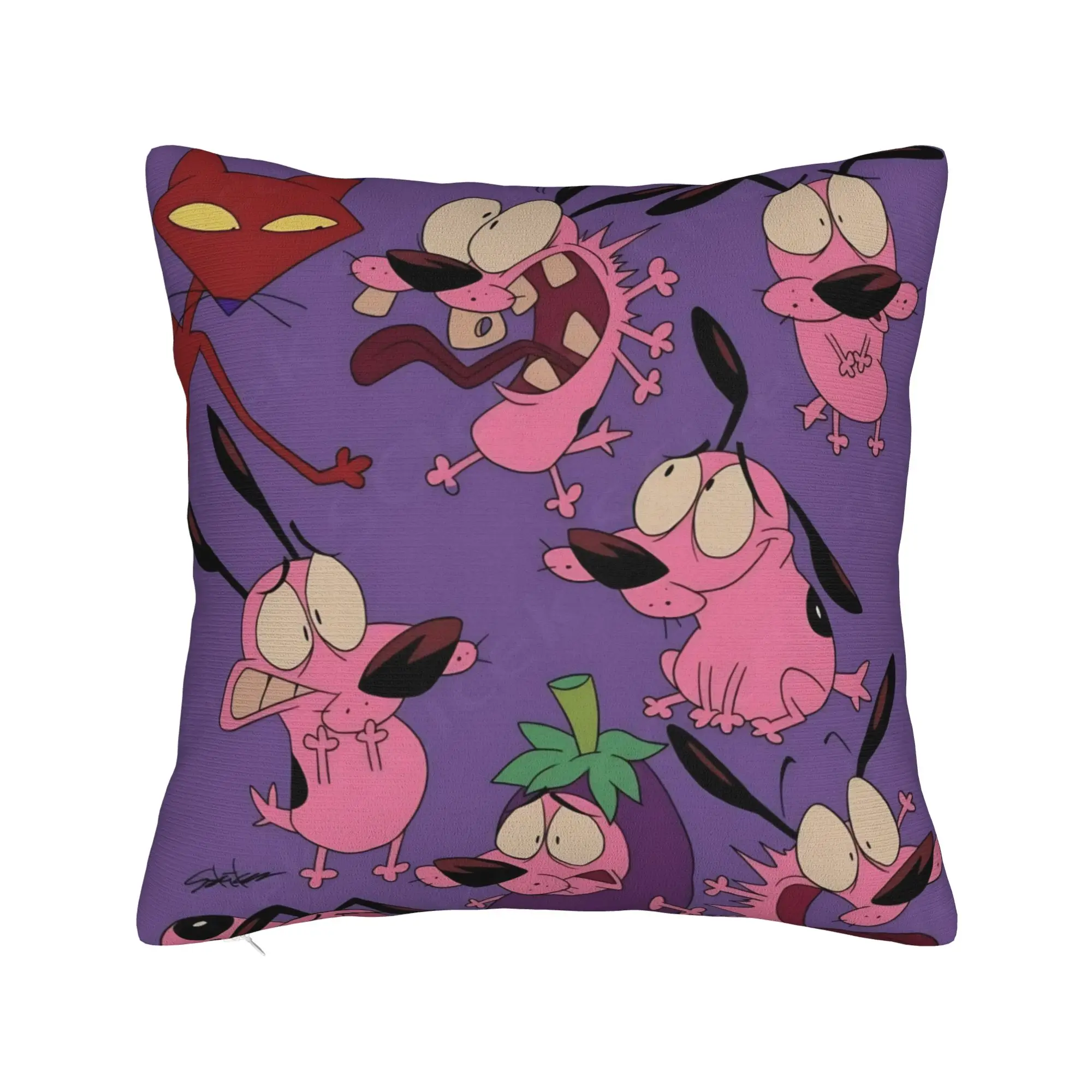 Courage the Cowardly Dog-D Pillowcases Merch Soft Cushion Cover Decorations  Pillow Case Cover Home Multi Size