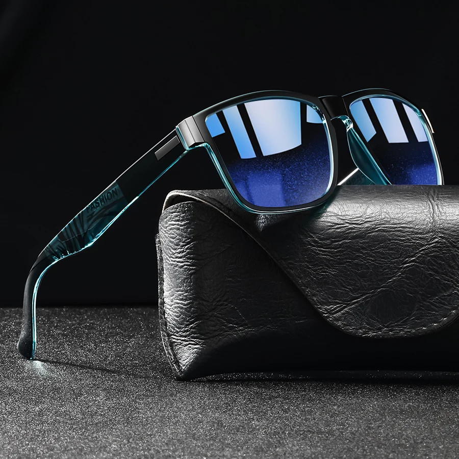Modische Vintage-Sonnenbrille mit Quadratmuster für Männer und Frauen, Luxus-Markendesigner-Sonnenbrille, Fahrer-Brillen, Eyewear