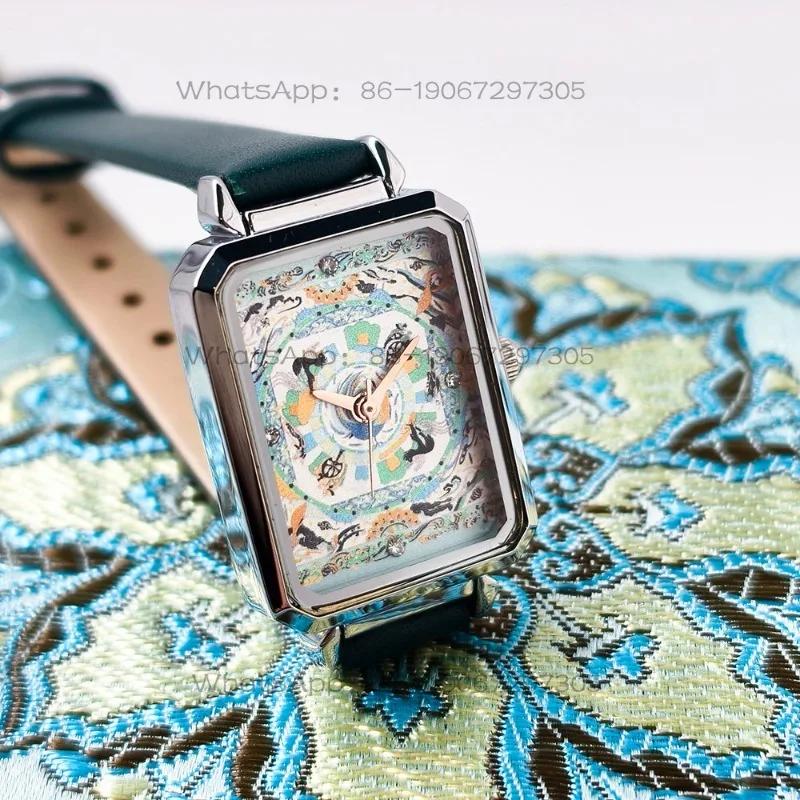 Zodiac Signs Small Square Watch Retro Art Women's Watch