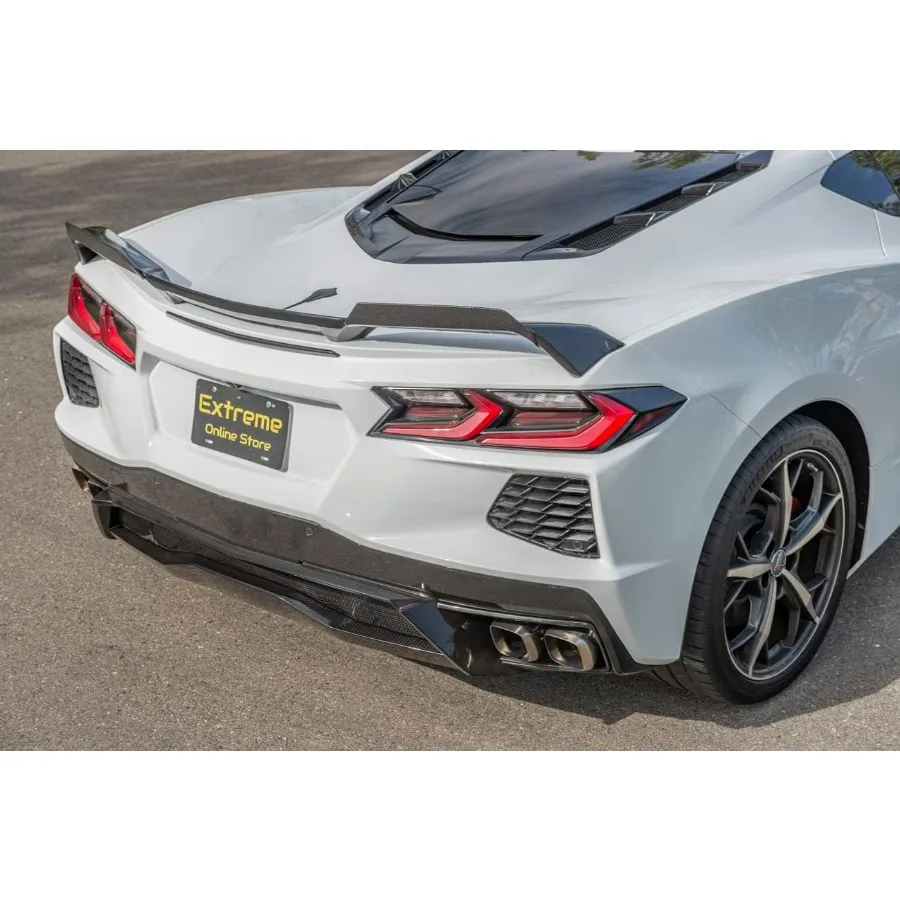 Actualización de rendimiento aerodinámico mejorado para modelos Corvette C8 2020-presente, par adicional de alerón de ala de tapa de maletero trasero estilo Z51