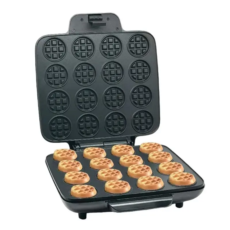 

[NEW!N92R】 Nonstick Waffle Iron With Quick Heat-Up 16 Waffle Molds Multi-Waffles Maker Mini Waffle Maker EU Plug