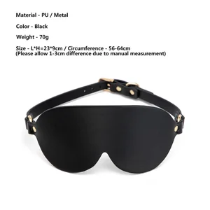 大人の目隠しセックスゲームフェイクレザーbdsmアイマスク男性向け女性 10最高の販売目隠しセックス-3