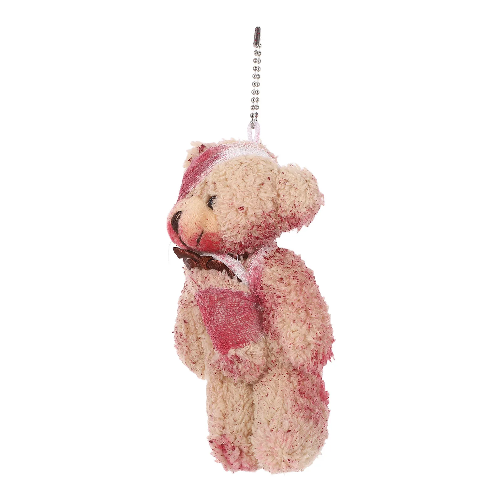 

1pc Bloody Bear Shaped Key Holder Lightweight Durable Chic Design For Bag Phone Car Key Decoration Keychain Pendant Accessory