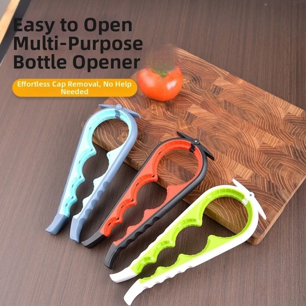 

4 in 1 Jar Opener Labor-saving with Anti-Slip Handle Bottle Wrench Quick Opening Universal Can Lid Remover Everyday Use