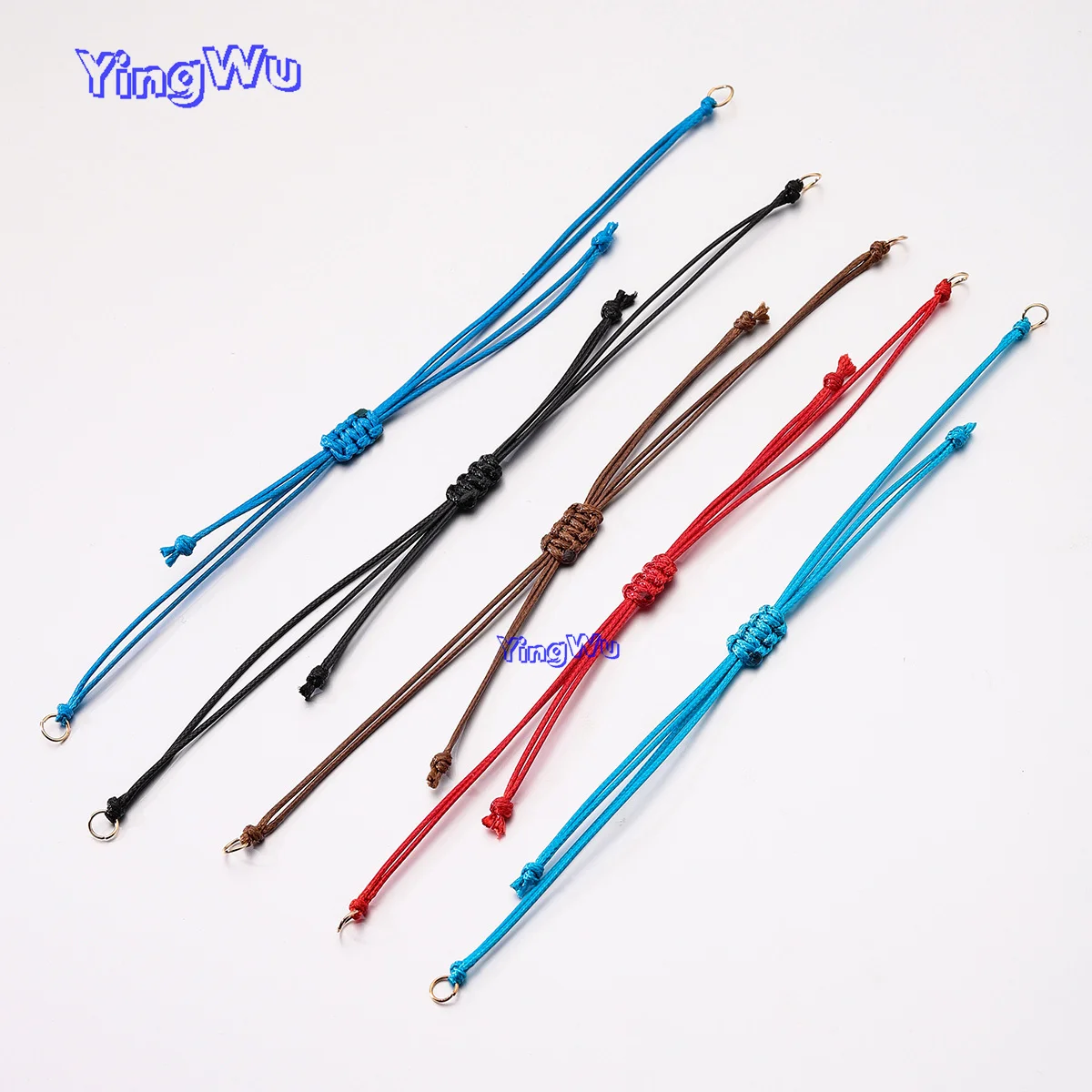 5pcs Multicolor Braid Adjustable Rope String Connector Charms Hand Chains For DIY Handmade Bracelet Accessories Jewelry Findings