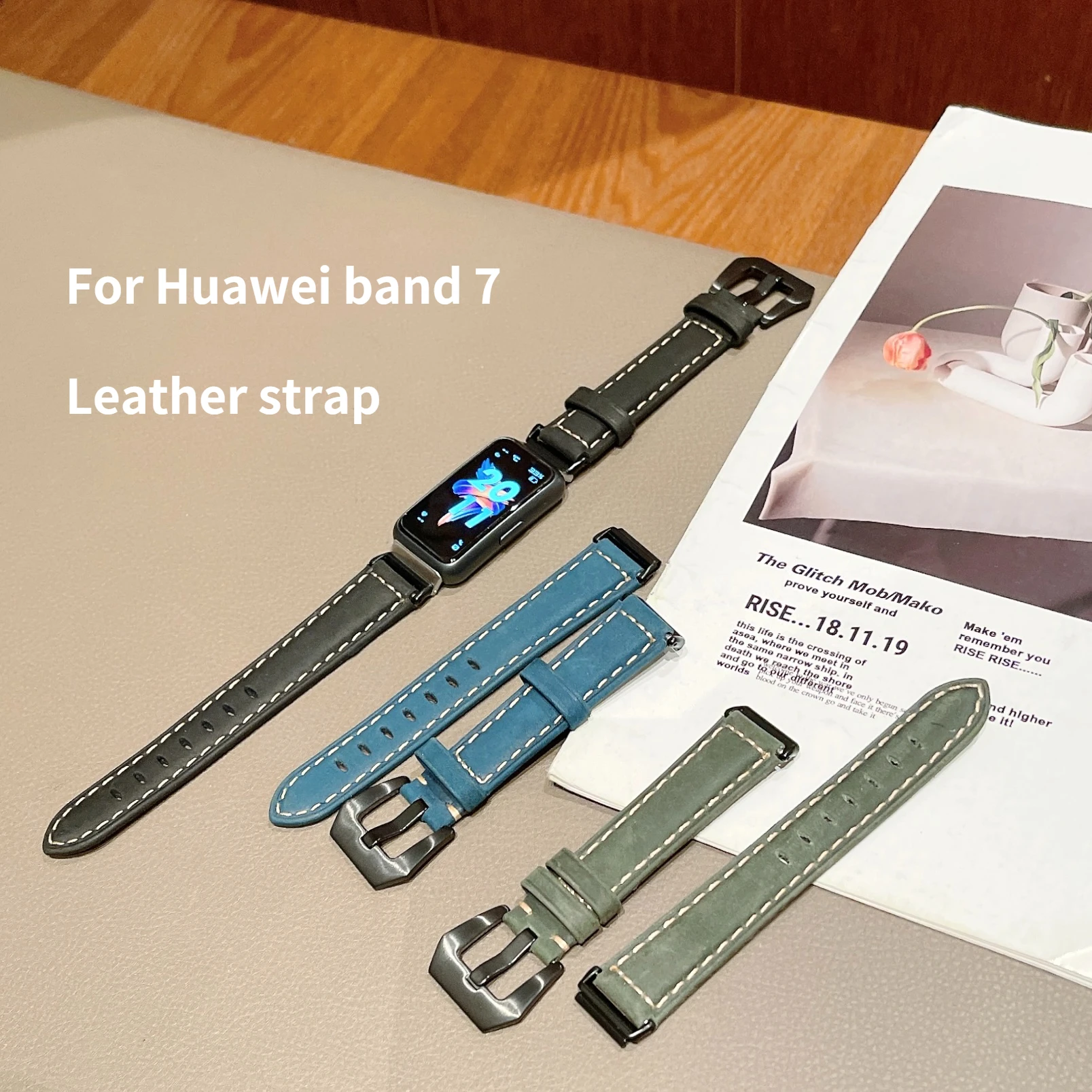 Leather Strap For Huawei Watch Band 7 Sport Smart Bracelet Replacement Wristband Correa Accessories For Huawei band 7 strap Belt