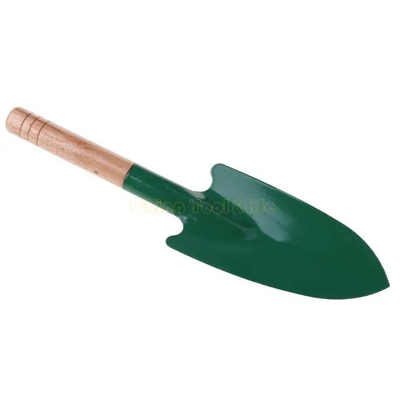 57QF Wooden Handle Reinforced Gardening Shovel Loose Soil Planting Easy Use