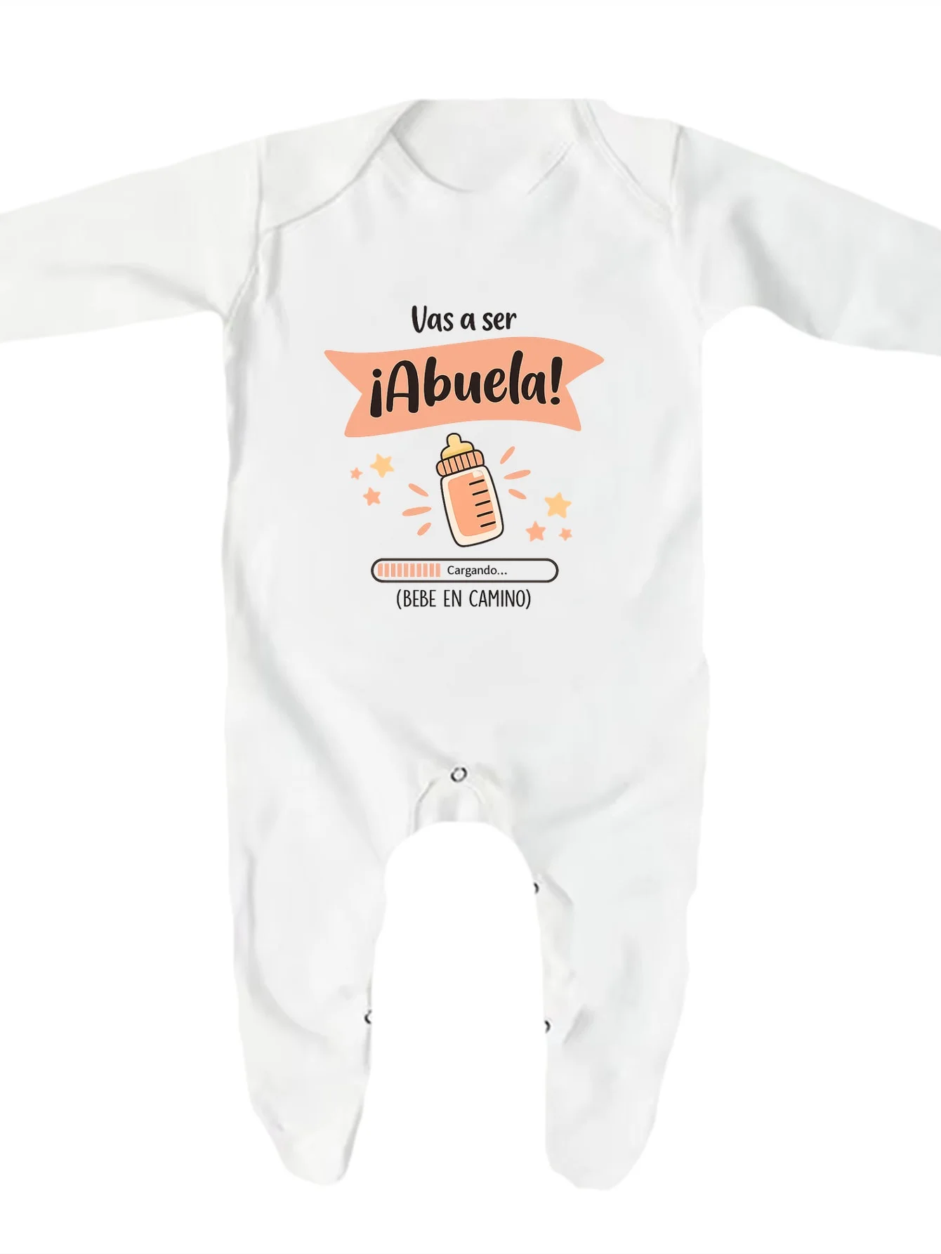 You Will Become A Grandpa Grandma and Baby Printing on The Road Pattern Newborn Jumpsuit Body Children Long Sleeved Jumpsuit