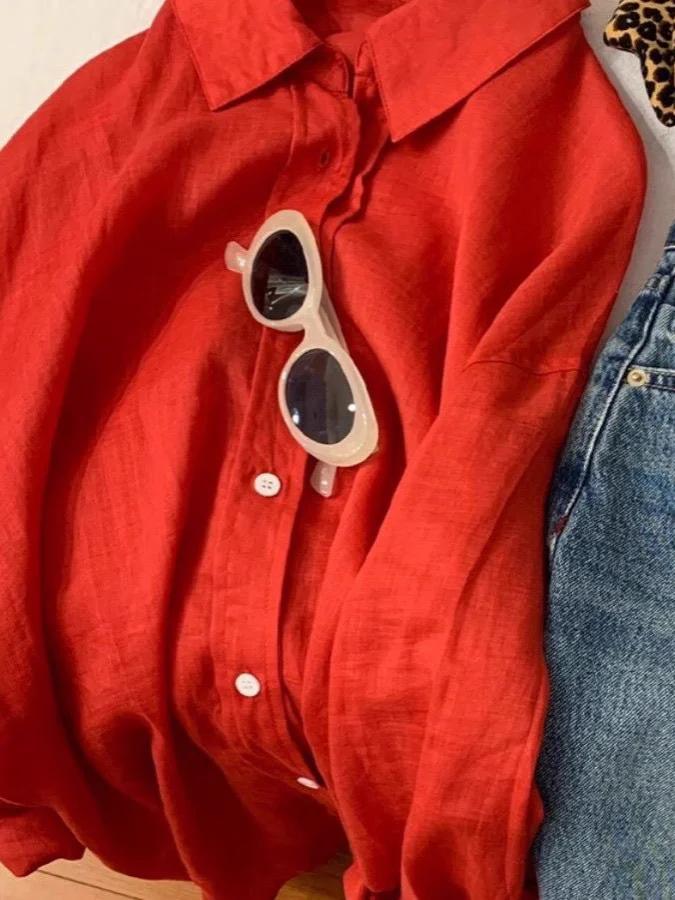 

Long Sleeve Shirts Womens Satin Ruffled Slim Fit Modern Feminine Youthful Comfortable Romantic Daily Office Travel Wear