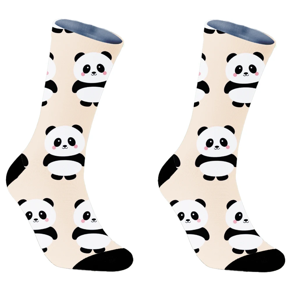 Calcetines Divertidos de Panda para hombre, calcetín de ciclismo, Aliens felices, dinosaurio, Pug, Panda, novedad de 2024