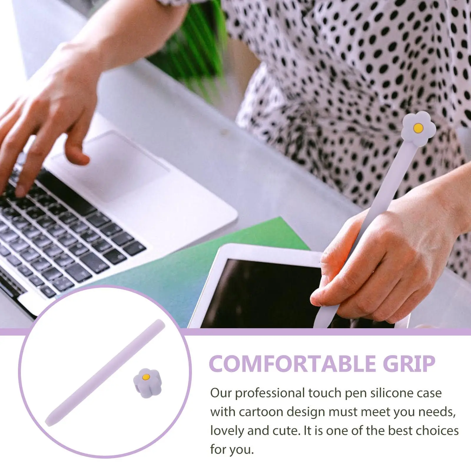 

1Pcs Pencil 2 Compatible Silicone Stylus Pen Cover Soft Damping Feel Scratch Resistant Anti-Fall Touch Pen Case Stylus