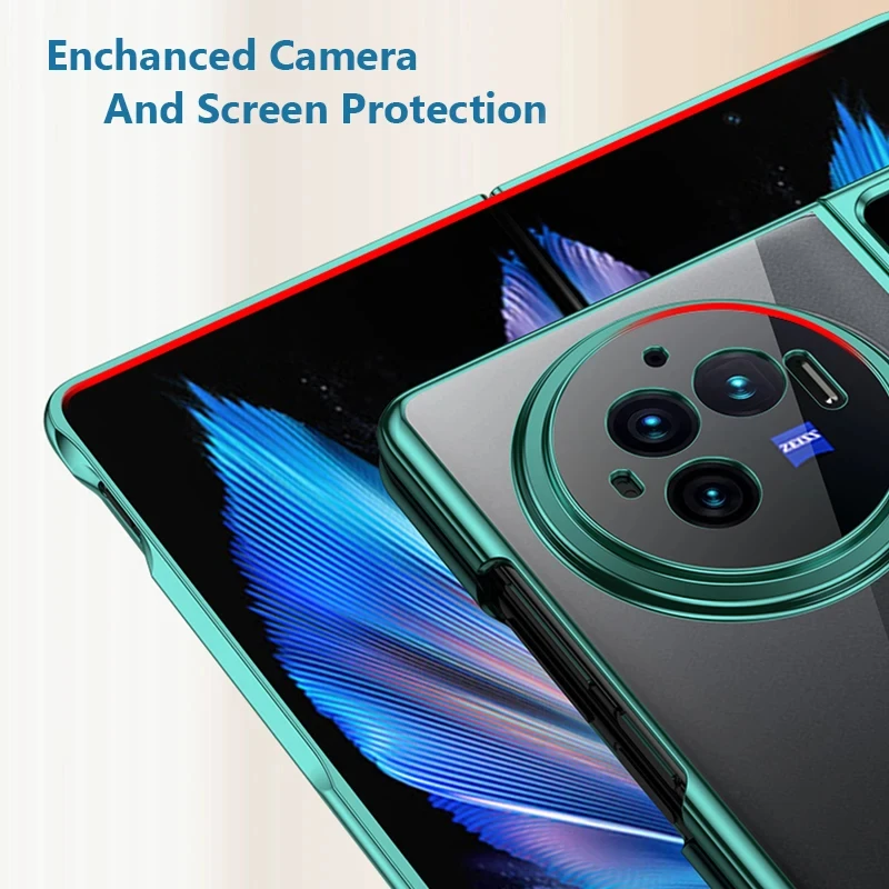 For VIVO X Fold 3 Case Luxury electroplated transparent Folding Phone Cover For For VIVO X Fold3 Pro Soft Silicone Bumper
