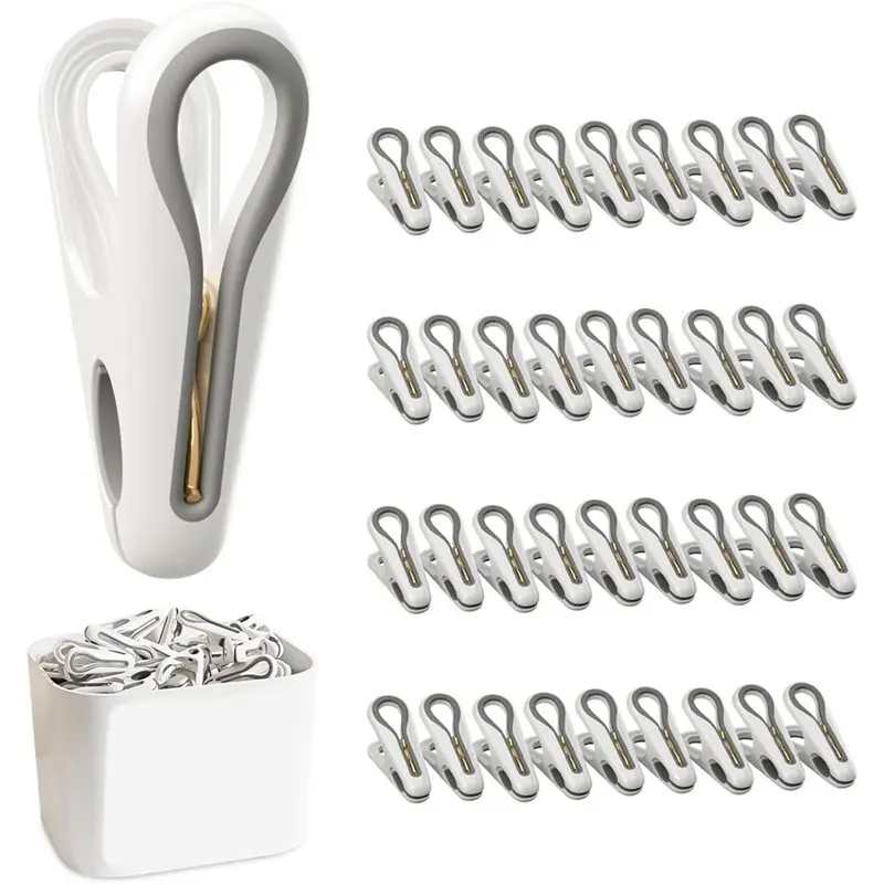 AT05-Plastic Clothes Pins With Storage Box Heavy Duty Out Door 36 Pack 2.5