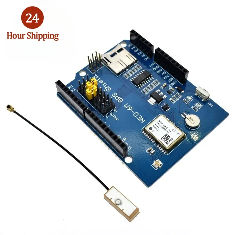 NEO-6M GPS Logger Shield Expansion Board Module Shield SPI UART w/ SD Card Slot for Arduino UNO R3 ONE