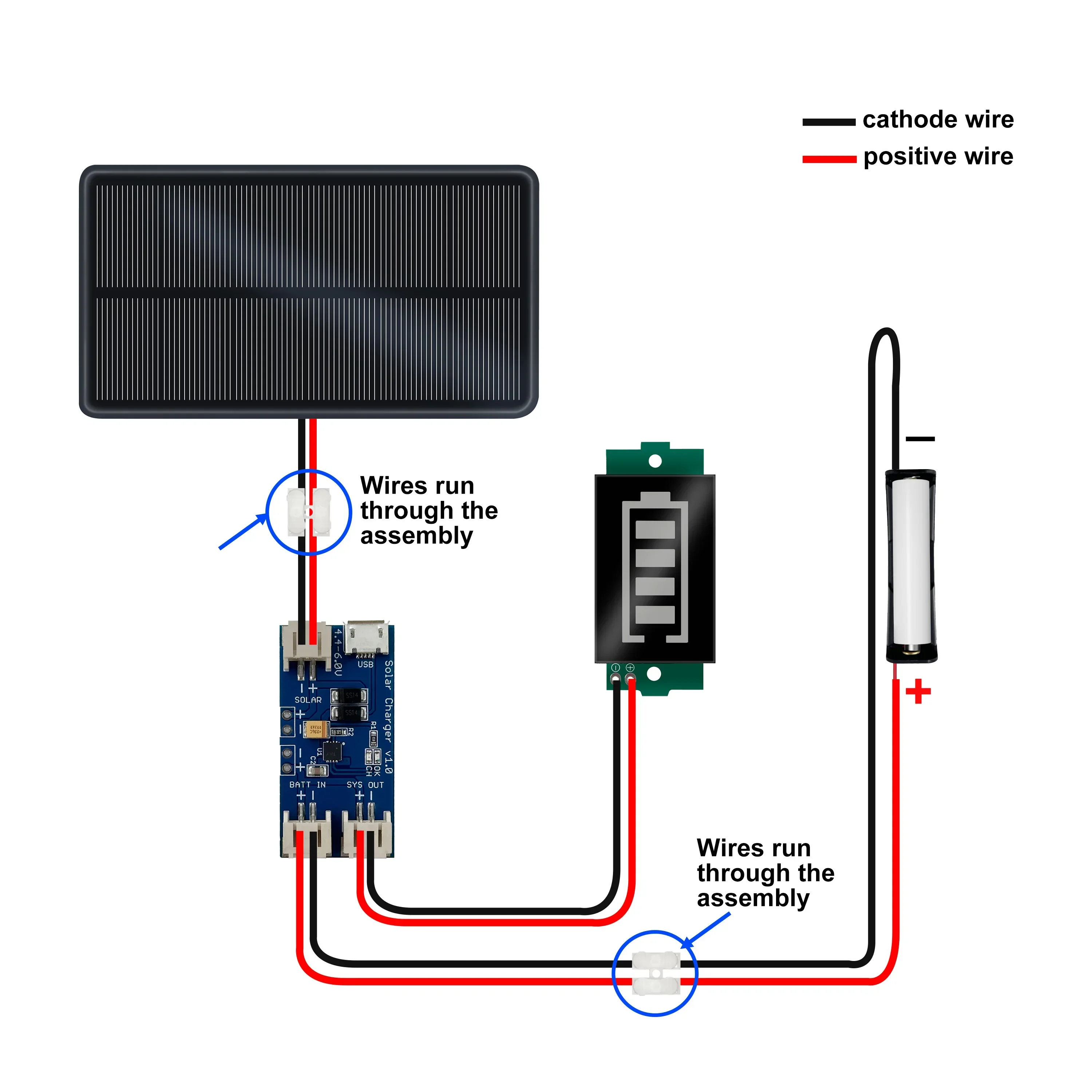 Mini 6V 200MA 1,2W Monokristallines Silizium-Solarpanel mit Solarladegerät CN3065 für 18650-Akku & Handyaufladung – Detail 1