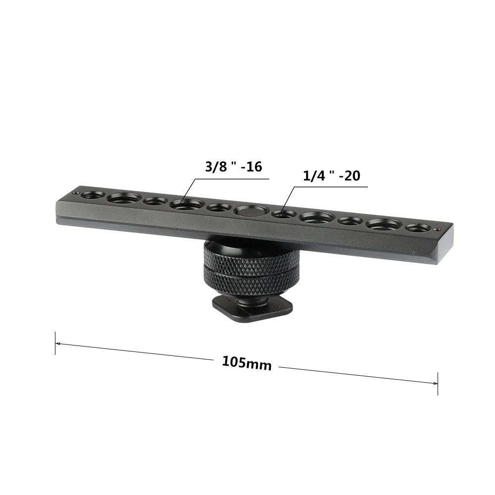 SZRIG-riel de seguridad estándar NATO, montaje de zapato y tornillo de pulgar hembra de 105 "-16, 3/8mm
