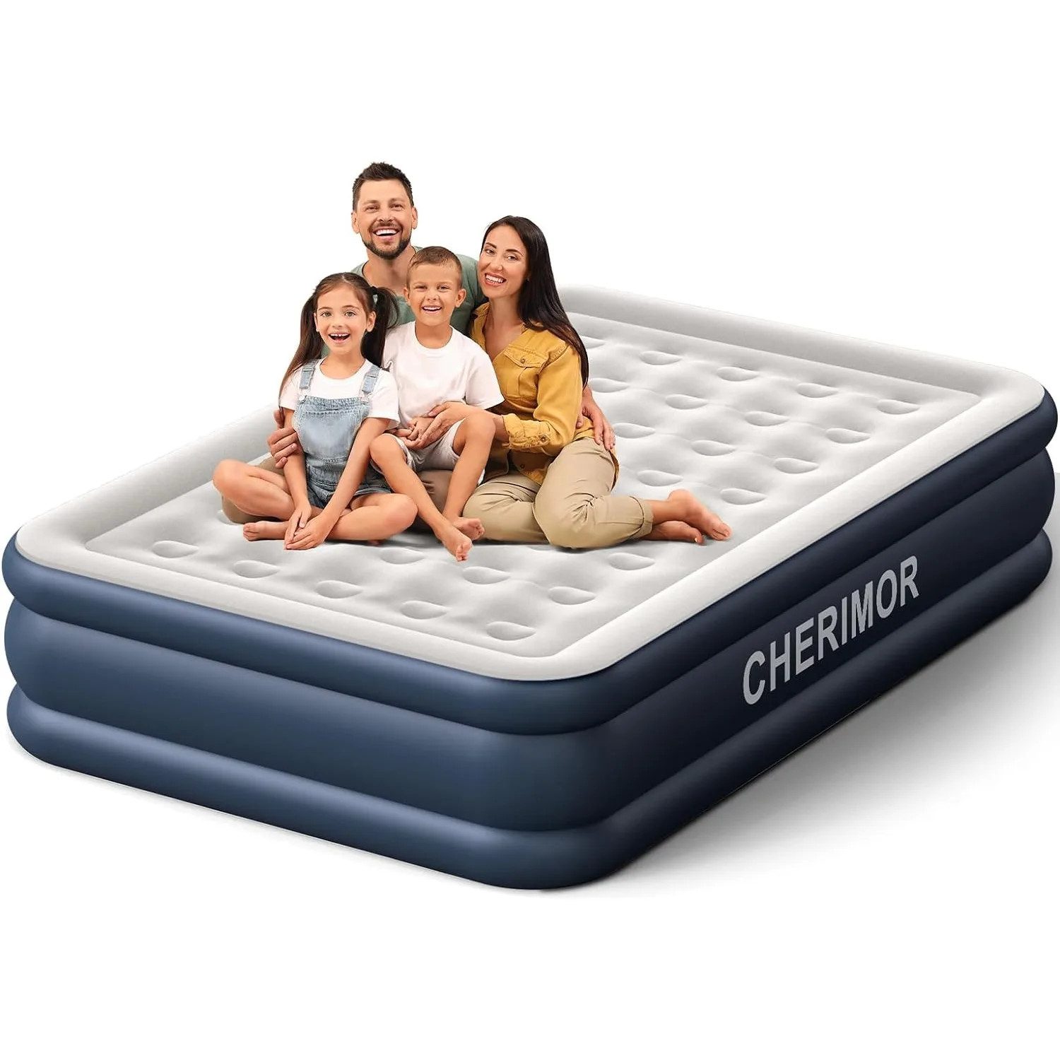 

Air Mattress Queen with Built in Pump, 18 inch High Thicken Sturdy Inflatable Mattress for Guests & Home, 3 Mins Inflatable