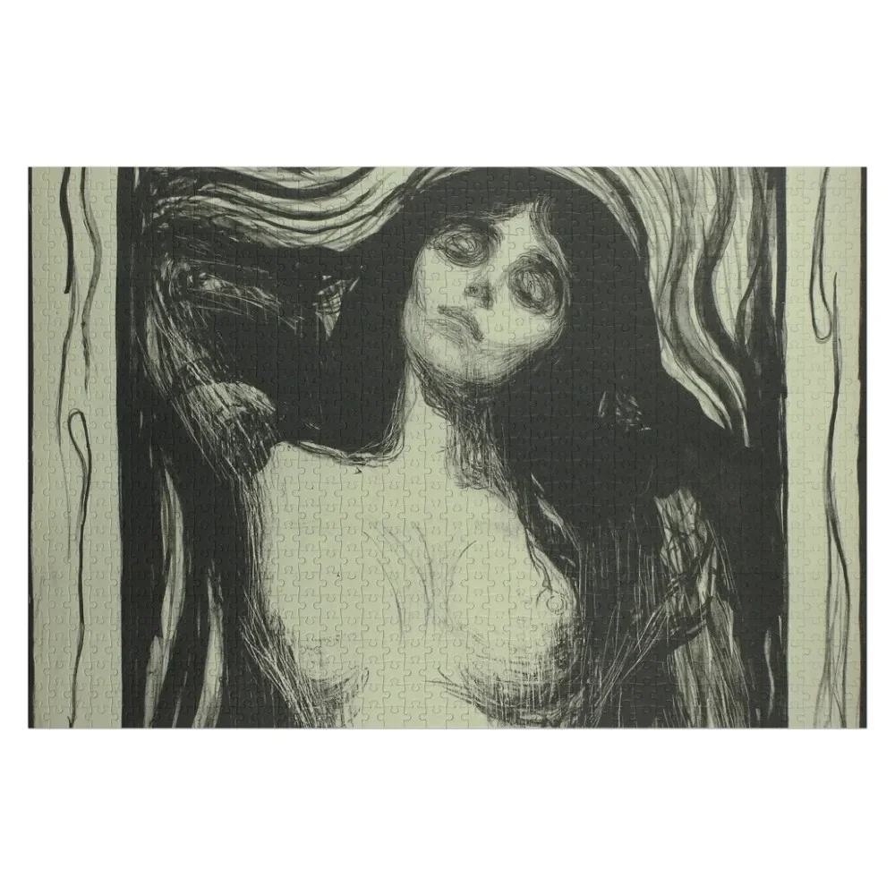 Edvard Munch. Madonna, 1895. Układanka drewniana Zdjęcie Spersonalizowane zdjęcie Spersonalizowane prezenty Spersonalizowane puzzle na prezent dla dziecka