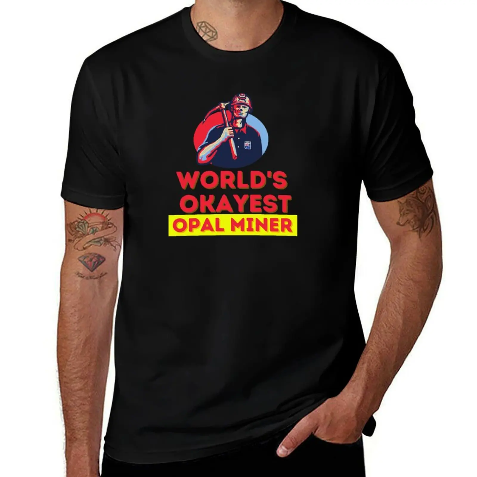 

World's Okayest Opal Miner T-Shirt Aesthetic clothing oversize t-shirts man tee shirts for men