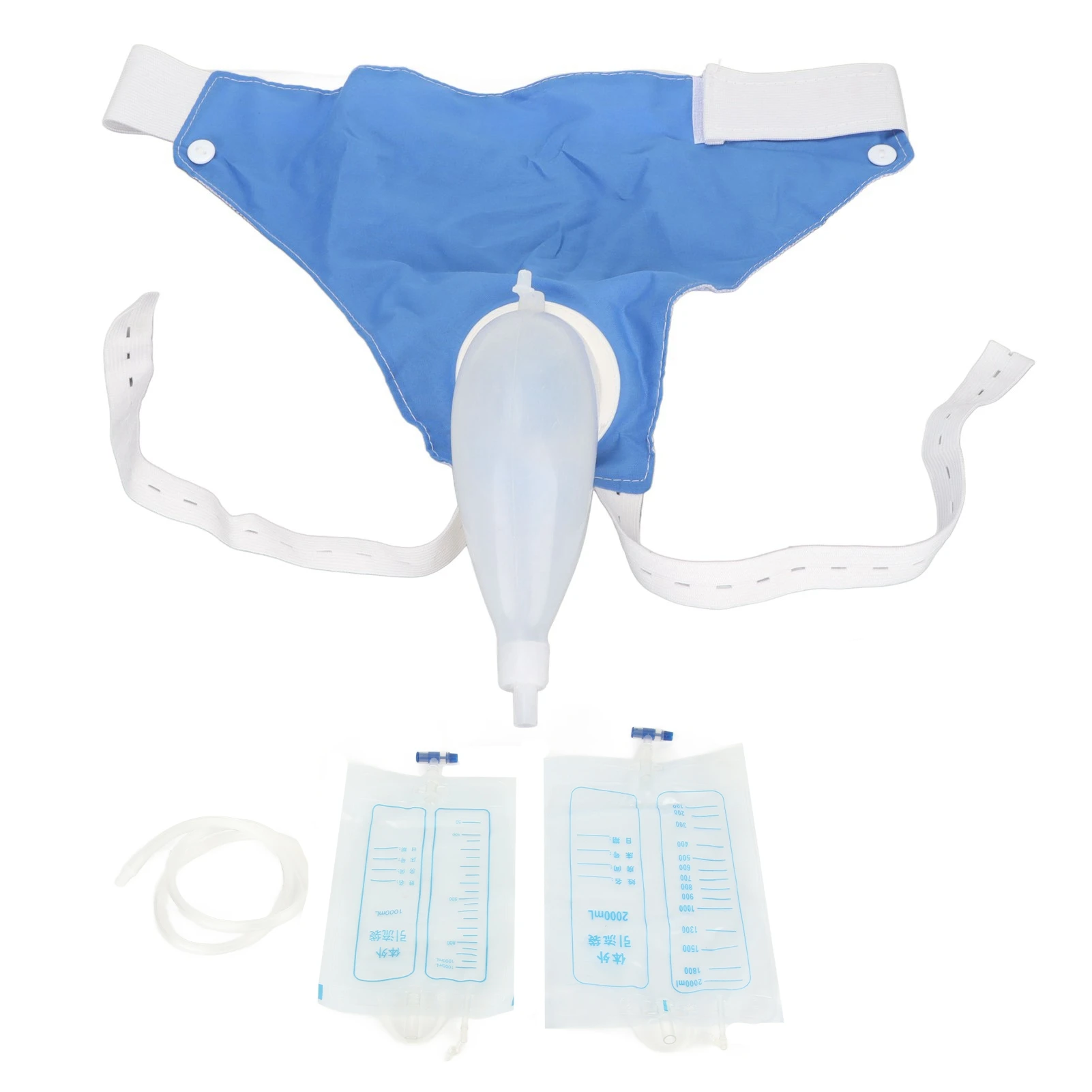 Wearable Urine Bag with Pee Catheter Duct 1000ML 2000ML for Men Elderly Urinary Incontinence Bedridden Patients Urine Collector