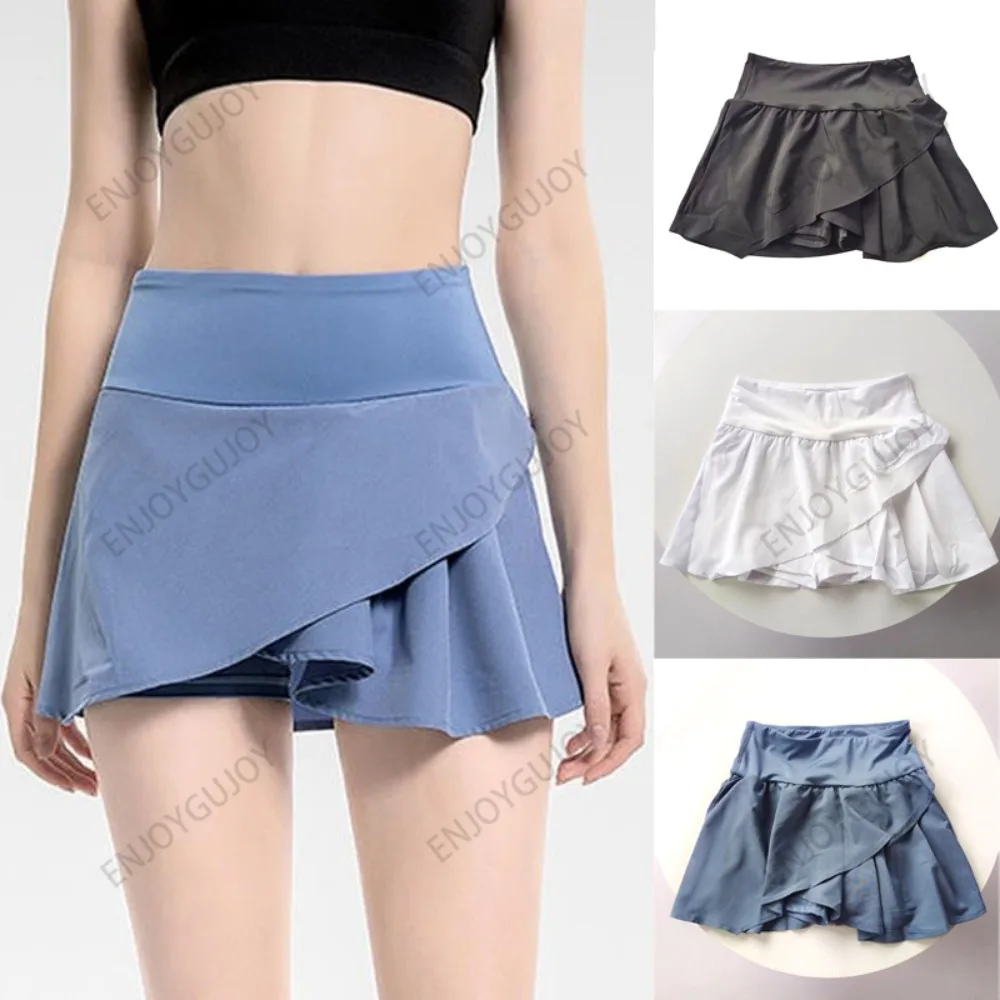 Invisible Open Crotch Short Skirt, Outdoor Sex Sports, Badminton, Tennis, Fitness, Yoga, Running, Quick Dry, High Fanny Pack H