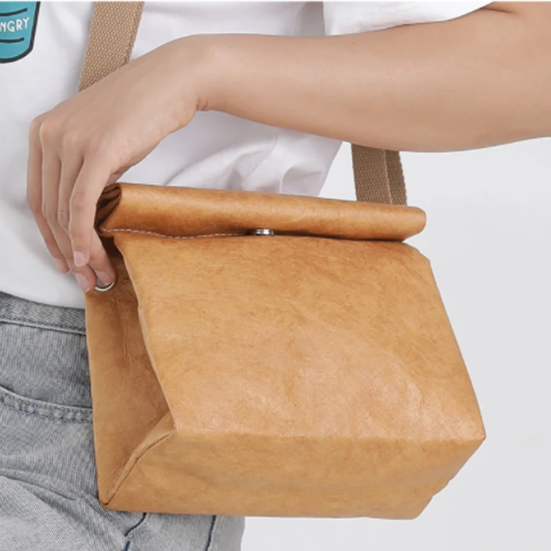 Design Paper Single Shoulder Bag Leisure Bag Messenger Bag New High Quality Kraft Paper Women Bag