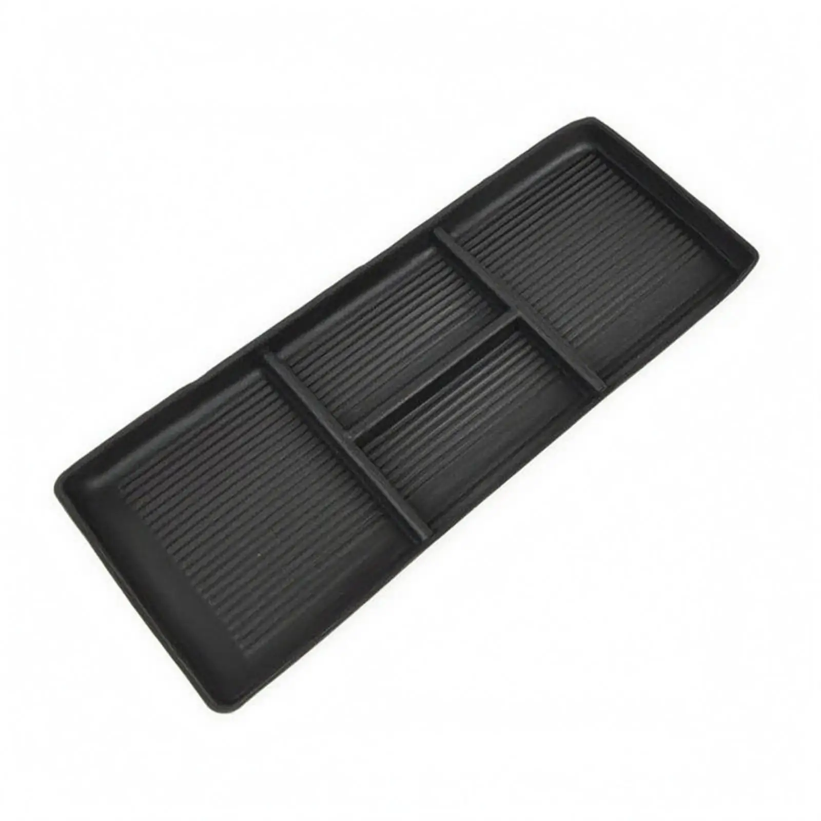 Vehicle Center Console Organizer Tray TPE Storage Container for Car Interior Lower Console Box with Raised Edges