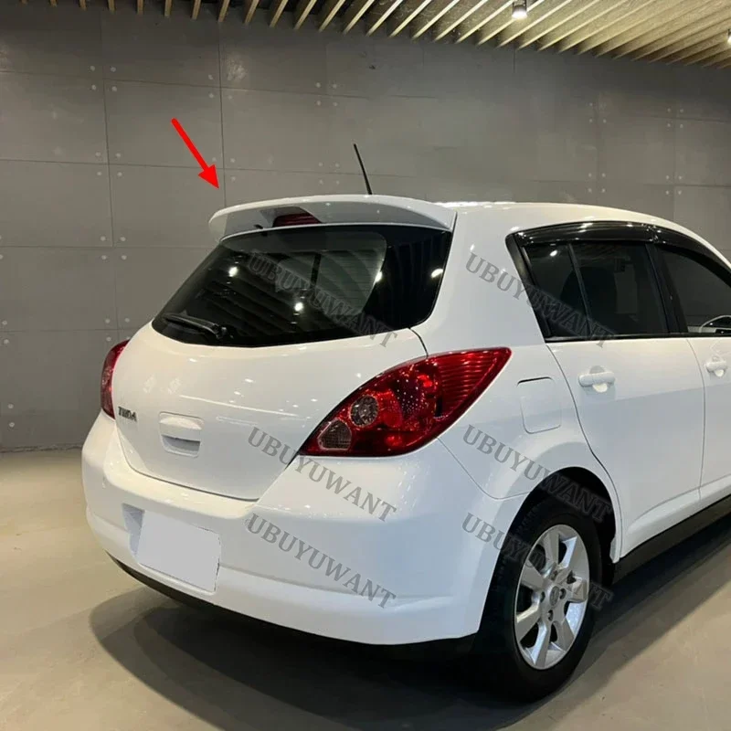 For 2005 06 07 08 09 2010 Nissan Tiida C11 GEN 1 Hatchback ABS Rear Trunk Boot Lid Car Spoiler Ducktail Lip Wing