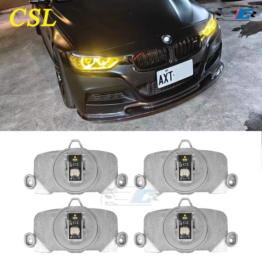 

Angel EyeNew For bmw F30 F35 2013-2015 car hernia headlights DRL chip Ballast LED boards Yellow Direct replacement Bright Yellow
