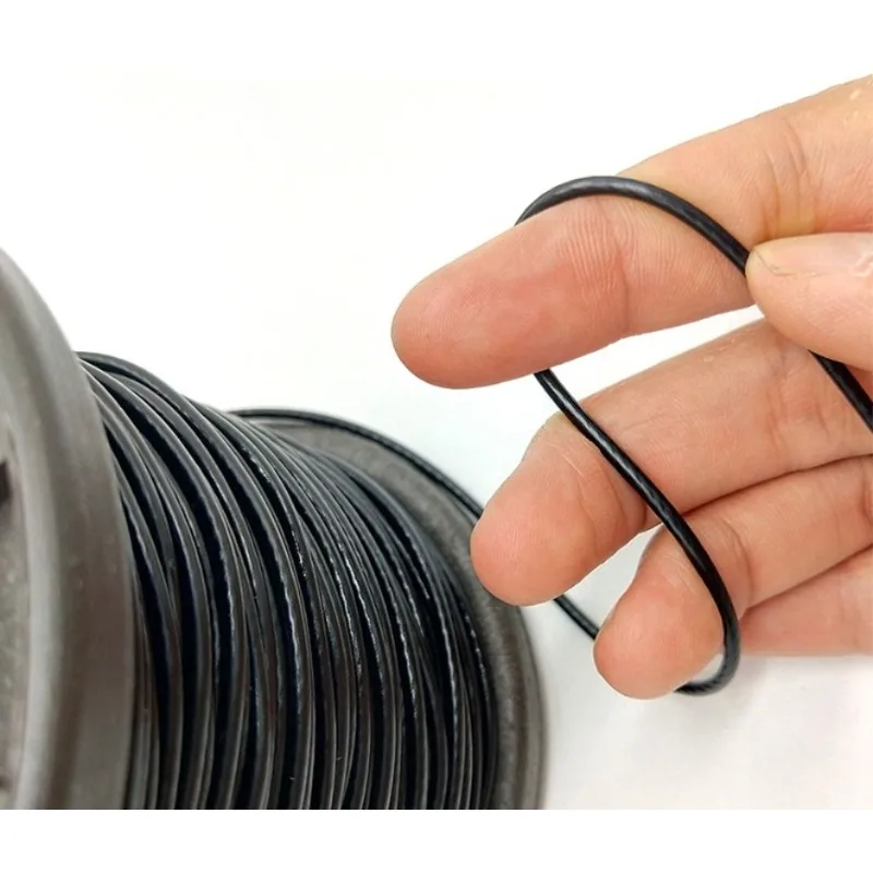 1/5 متر حبل أسلاك الفولاذ الأسود PVC المغلفة 7X7 7*19 ضياء 1/1.2/1.5/2/3/4/5/6 مللي متر الفولاذ التعامل مع تعليق الصلب كابل حبل #6