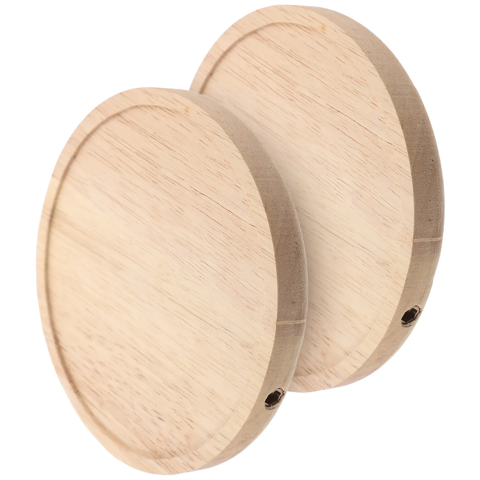 2Pcs Wood Round Floating Shelf Thickened Wall Mount Storage Rack Nordic Style Wall Decor Holder for Bathroom Bedroom Living Room