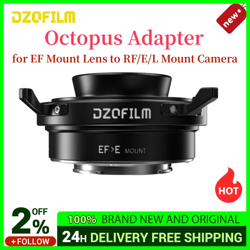 DZOFilm Octopus Adapter for EF-Mount Lens to E-Mount RF-Mount L-Mount Camera